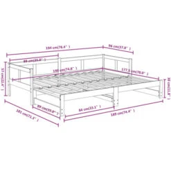 Pull-out Day Bed Solid Wood Pine 2x(90x190) Cm VidaXL 9 Pull-out Day Bed Solid Wood Pine 2x(90x190) Cm VidaXL -Children Furniture Store 65825957 3