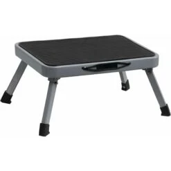 Steel Folding Step Stool, Portable Stool With Non-Slip Plastic Platform, Max Load 330 Lbs For Adults, Elderly Home, Kitchen, Bathroom