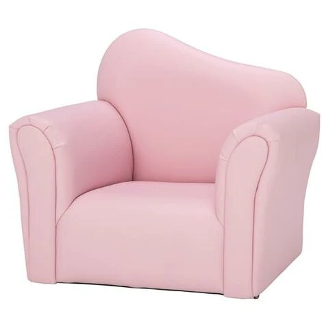 Children Single Sofa Bent Back Pink 3 Children Single Sofa Bent Back Pink
