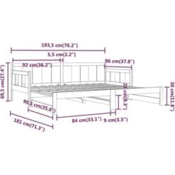 Pull-out Day Bed Honey Brown Solid Wood Pine 2x(90x190) Cm VidaXL 9 Pull-out Day Bed Honey Brown Solid Wood Pine 2x(90x190) Cm VidaXL -Children Furniture Store 67397893 3