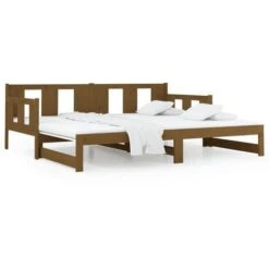 Pull-out Day Bed Honey Brown Solid Wood Pine 2x(90x190) Cm VidaXL 11 Pull-out Day Bed Honey Brown Solid Wood Pine 2x(90x190) Cm VidaXL -Children Furniture Store 67397893 5