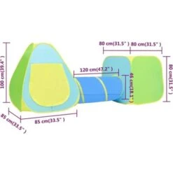 Children Play Tent With 350 Balls Multicolour VidaXL -Children Furniture Store 67532179 3