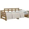 Pull-out Day Bed Honey Brown Solid Wood Pine 2x(80x200) Cm VidaXL -Children Furniture Store 67532473 1