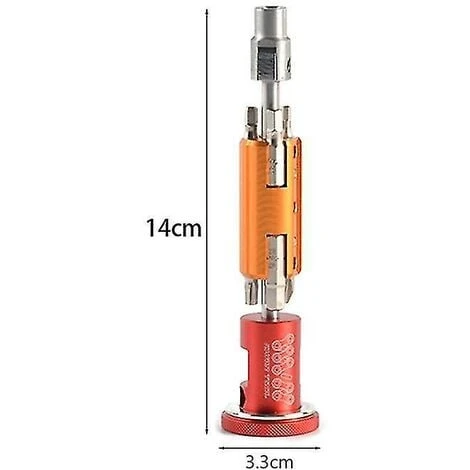 Srwrn Bicycle Invisible Chain Cutter Repair Tool Multi Portable Kit Hexagon Screwdriver Crank T25 Wrench Chain Rivet Black 4 Srwrn Bicycle Invisible Chain Cutter Repair Tool Multi Portable Kit Hexagon Screwdriver Crank T25 Wrench Chain Rivet Black - Image 2