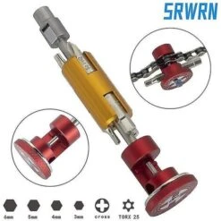 Srwrn Bicycle Invisible Chain Cutter Repair Tool Multi Portable Kit Hexagon Screwdriver Crank T25 Wrench Chain Rivet Black 11 Srwrn Bicycle Invisible Chain Cutter Repair Tool Multi Portable Kit Hexagon Screwdriver Crank T25 Wrench Chain Rivet Black -Children Furniture Store 67619482 5