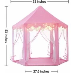 Children's Play Tent, Princess Castle Play Tent, Indoor Children's Playhouse, Girls Large Playhouse With LED Color Fairy Lights -Children Furniture Store 69691004 4