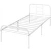 Yaheetech 3ft Single Metal Bed Frame Iron Bed Foundation，White -Children Furniture Store 71207689 1