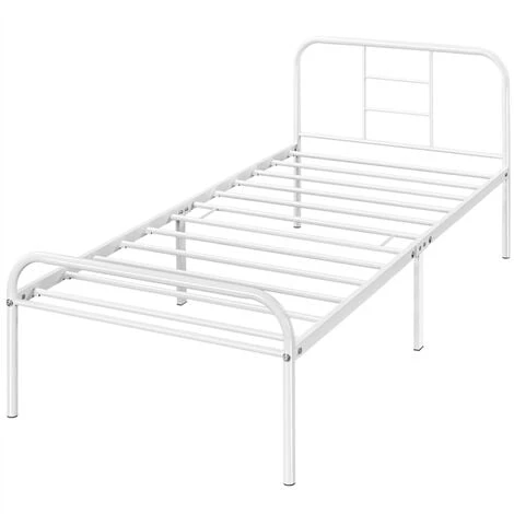Yaheetech 3ft Single Metal Bed Frame Iron Bed Foundation,White 3 Yaheetech 3ft Single Metal Bed Frame Iron Bed Foundation,White