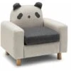 Kids Sofa Children Armrest Chair Animal Pattern Solid Construction Thick Cushion