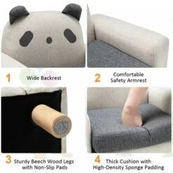 Kids Sofa Children Armrest Chair Animal Pattern Solid Construction Thick Cushion 10 Kids Sofa Children Armrest Chair Animal Pattern Solid Construction Thick Cushion -Children Furniture Store 71406103 4