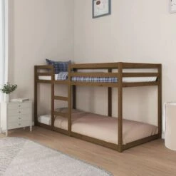 Bunk Bed Honey Brown 90x200 Cm Solid Wood Pine VidaXL -Children Furniture Store 72267205 4