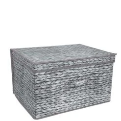 WEAVE GREY STORAGE BOX