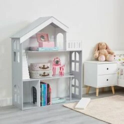 Kids Wooden Bookcase Dolls House