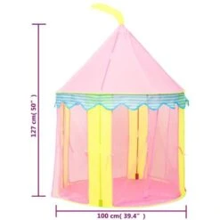 Children Play Tent Pink 100x100x127 Cm VidaXL -Children Furniture Store 75054598 3