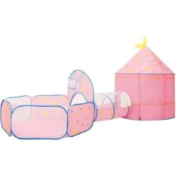 Children Play Tent Pink 301x120x128 Cm VidaXL -Children Furniture Store 75074424 5
