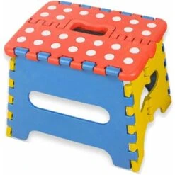 Portable Folding Step Stool, Small Folding Step, Non-Slip Step, Folding Stool For Kids And Adults, Maximum Weight 220 Pounds, Suitable For Kitchen, Bathroom, Garden (Random Color)