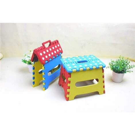 Portable Folding Step Stool, Small Folding Step, Non-Slip Step, Folding Stool For Kids And Adults, Maximum Weight 220 Pounds, Suitable For Kitchen, Bathroom, Garden (Random Color) 4 Portable Folding Step Stool, Small Folding Step, Non-Slip Step, Folding Stool For Kids And Adults, Maximum Weight 220 Pounds, Suitable For Kitchen, Bathroom, Garden (Random Color) - Image 2