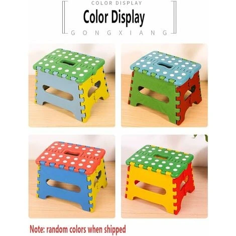 Portable Folding Step Stool, Small Folding Step, Non-Slip Step, Folding Stool For Kids And Adults, Maximum Weight 220 Pounds, Suitable For Kitchen, Bathroom, Garden (Random Color) 6 Portable Folding Step Stool, Small Folding Step, Non-Slip Step, Folding Stool For Kids And Adults, Maximum Weight 220 Pounds, Suitable For Kitchen, Bathroom, Garden (Random Color) - Image 4