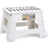 Folding And Portable Stool For Kids And Adults, Small Plastic Foldable Step Stool, Non-Slip For Kitchen, Bathroom, Garden, Bedroom, 22cm, White -Children Furniture Store 75325311 1