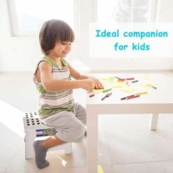 Folding And Portable Stool For Kids And Adults, Small Plastic Foldable Step Stool, Non-Slip For Kitchen, Bathroom, Garden, Bedroom, 22cm, White 10 Folding And Portable Stool For Kids And Adults, Small Plastic Foldable Step Stool, Non-Slip For Kitchen, Bathroom, Garden, Bedroom, 22cm, White -Children Furniture Store 75325311 4