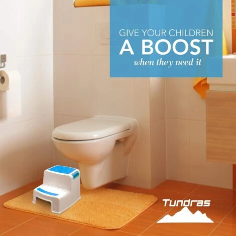 Two Step Kids Step Stools , Blue - Child, Toddler Safety Steps For Bathroom, Kitchen And Toilet Potty Training - Non Slip Feet, Textured Friction Grip, 7 Two Step Kids Step Stools , Blue - Child, Toddler Safety Steps For Bathroom, Kitchen And Toilet Potty Training - Non Slip Feet, Textured Friction Grip, - Image 5