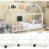 Children's Bed 90 X 200 Cm, Pine Wood Children's Bed, With Blackboard, Slatted Frame, Fall Protection, Made Of Pine Wood (without Mattress) -Children Furniture Store 76957510 1