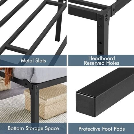 Yaheetech 3ft Single Metal Platform Bed Frame 5 Yaheetech 3ft Single Metal Platform Bed Frame - Image 3