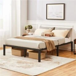Yaheetech King Size Metal Platform Bed Frame -Children Furniture Store 77471438 3