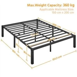 Yaheetech King Size Metal Platform Bed Frame -Children Furniture Store 77471438 5