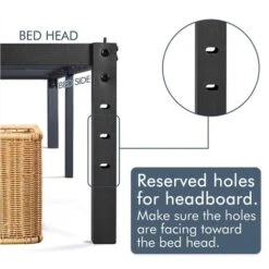 Yaheetech 4ft6 Double Metal Platform Bed Frame -Children Furniture Store 77471439 4