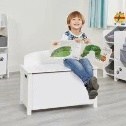 Kids Classic White Toy Box