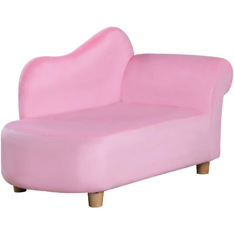 HOMCOM Kids Sofa Toddler Armchair Lounger Children Sofa Bed Bedroom Chair Pink 3 HOMCOM Kids Sofa Toddler Armchair Lounger Children Sofa Bed Bedroom Chair Pink