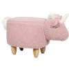 Modern Fabric Stool Nursery Children Room Solid Wood Legs Animal Pink Unicorn -Children Furniture Store 80145173 1