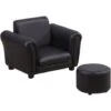 HOMCOM Toddler Chair Kids Sofa Set Children Couch Seating Armchair W/ Footstool Black 1 HOMCOM Toddler Chair Kids Sofa Set Children Couch Seating Armchair W/ Footstool Black -Children Furniture Store 8187825 1