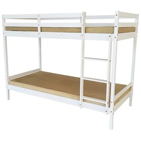 Mecor Bunk Bed (Frame Only) - White 3 Mecor Bunk Bed (Frame Only) - White