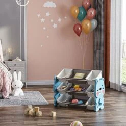 Livingandhome 3 Tier Kids Toy Storage Organizer With Detachable Bins Bookshelf -Children Furniture Store 82140930 3