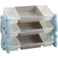 Livingandhome 3 Tier Kids Toy Storage Organizer With Detachable Bins Bookshelf -Children Furniture Store 82140930 4