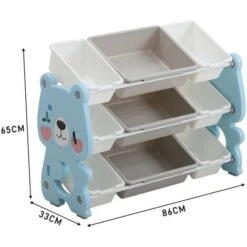Livingandhome 3 Tier Kids Toy Storage Organizer With Detachable Bins Bookshelf -Children Furniture Store 82140930 5