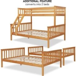 Triple Bunk Bed Pine -Children Furniture Store 82865376 4