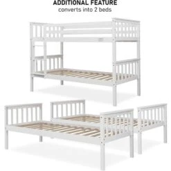Double Bunk Bed White 10 Double Bunk Bed White -Children Furniture Store 82865380 4