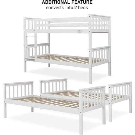 Double Bunk Bed White 6 Double Bunk Bed White - Image 4