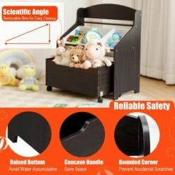 Kids Toy Storage Unit Rolling Wooden Bookcase Organizer With Removable Bins 10 Kids Toy Storage Unit Rolling Wooden Bookcase Organizer With Removable Bins -Children Furniture Store 82979377 4