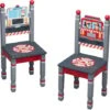 Toy Furniture Little Fire Fighters Set Of 2 Chairs - L31 X W31 X H70 Cm - Red/Multi Color -Children Furniture Store 83831693 1
