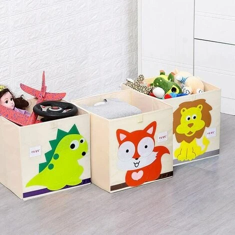 Child Foldable Storage Box, Animal Toys Storage Box, Large Capacity Storage Box, Foldable Fabric Flash Toys Box (Green Dragon) 5 Child Foldable Storage Box, Animal Toys Storage Box, Large Capacity Storage Box, Foldable Fabric Flash Toys Box (Green Dragon) - Image 3