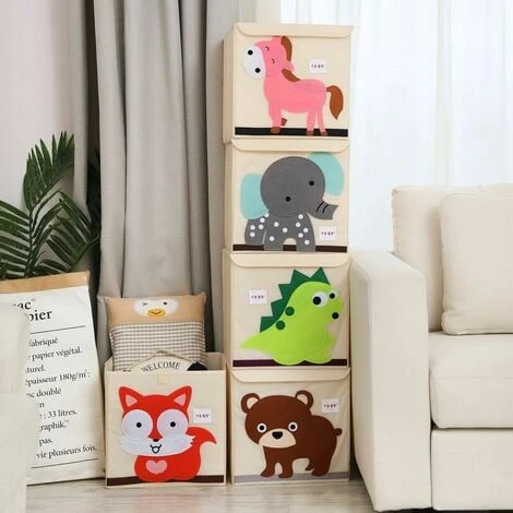 Child Foldable Storage Box, Animal Toys Storage Box, Large Capacity Storage Box, Foldable Fabric Flash Toys Box (Green Dragon) 6 Child Foldable Storage Box, Animal Toys Storage Box, Large Capacity Storage Box, Foldable Fabric Flash Toys Box (Green Dragon) - Image 4