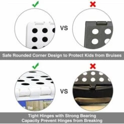 Foldable And Portable Stool For Kids Adults Small Folding Plastic Step Stool Non-Slip For Kitchen Bathroom Garden Bedroom 22cm White -Children Furniture Store 86191240 3