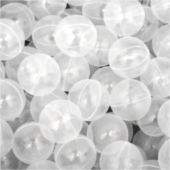 LittleTom 50 Plastic Balls 5.5cm To Fill Children's Ball Pits Transparent