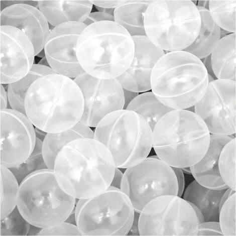 LittleTom 50 Plastic Balls 5.5cm To Fill Children's Ball Pits Transparent 3 LittleTom 50 Plastic Balls 5.5cm To Fill Children's Ball Pits Transparent