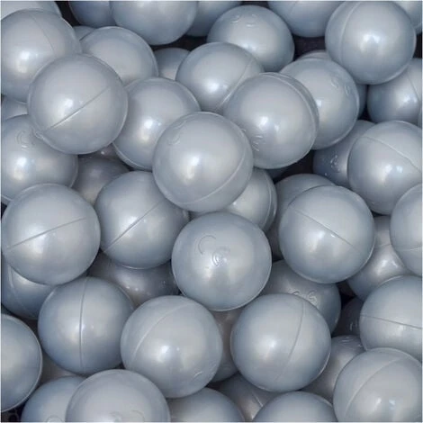 LittleTom 50 Plastic Balls 5.5cm In Diameter To Fill Children's Ball Pits Silver 3 LittleTom 50 Plastic Balls 5.5cm In Diameter To Fill Children's Ball Pits Silver