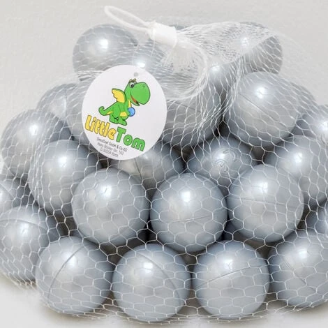 LittleTom 50 Plastic Balls 5.5cm In Diameter To Fill Children's Ball Pits Silver 5 LittleTom 50 Plastic Balls 5.5cm In Diameter To Fill Children's Ball Pits Silver - Image 3